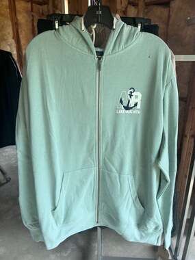 MV Sport Lake Ouachita Retro Heather Zip Hoodie Size L